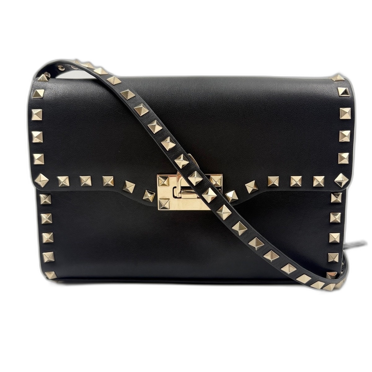 ヴァレンティノ VALENTINO ロックスタッズ スタッズ ショルダーバッグ【中古】