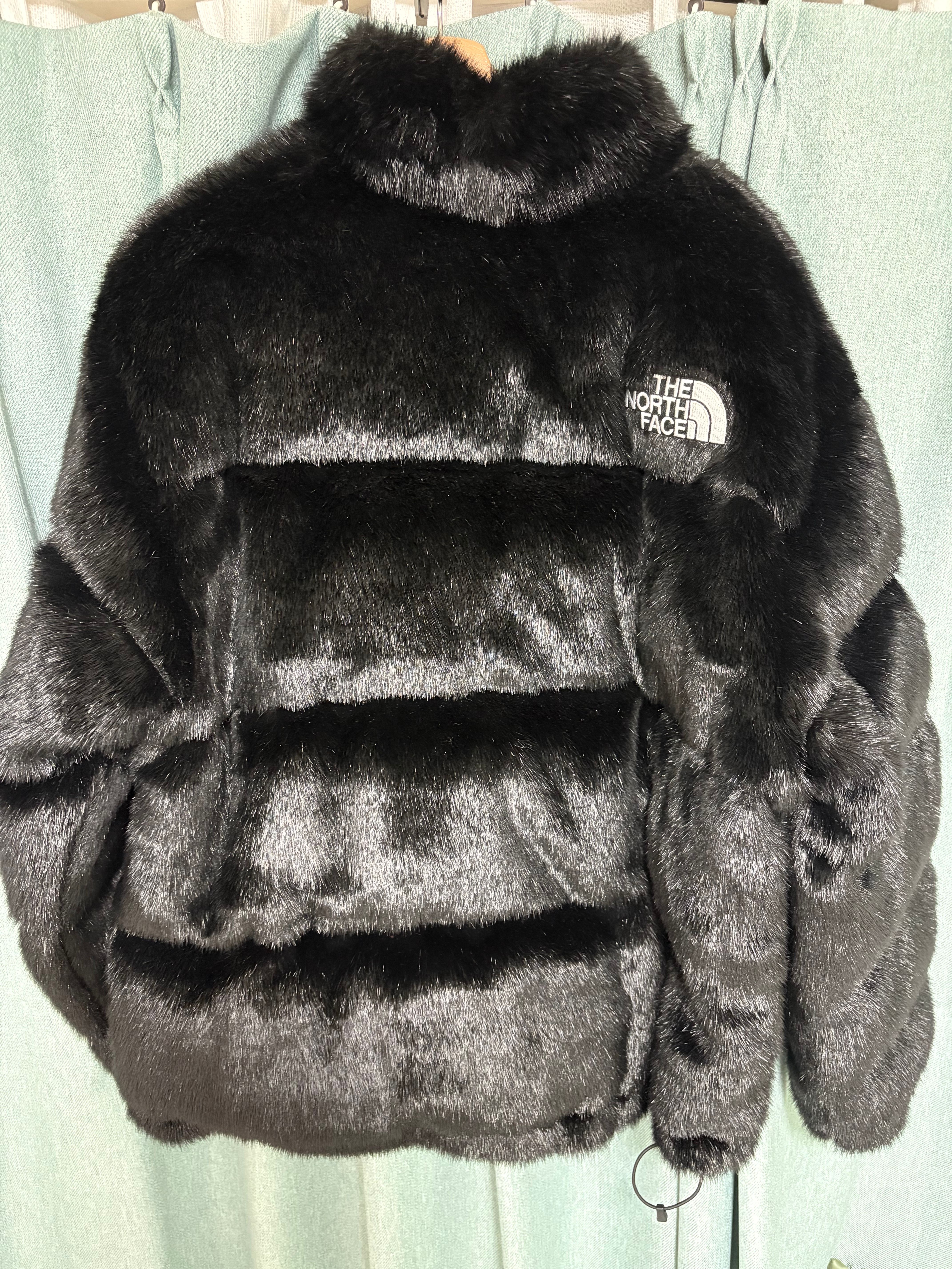 Supreme x The North Face Faux Fur Nuptse Jacket "Black"