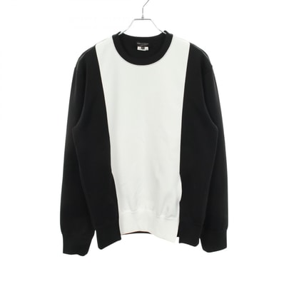 コムデギャルソンオムプリュス COMME des GARCONS HOMME PLUS 切替デザイン 長袖 クルーネック カットソー 衣料品 トップス ポリエステル メンズ ブラック系 / ホワイト系 PN-T027 【中古】