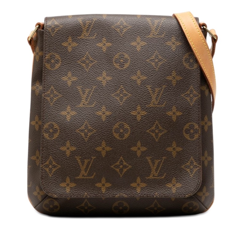 ルイ ヴィトン モノグラム ミュゼットサルサ ショート ショルダーバッグ M51258 ブラウン PVC レザー レディース LOUIS VUITTON 【中古】