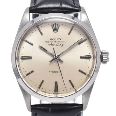 ロレックス ROLEX 5500 ヴィンテージ オイスターパーペチュアル エアキング Cal.1520 シルバー 自動巻き メンズ 良品 腕時計 B#149384