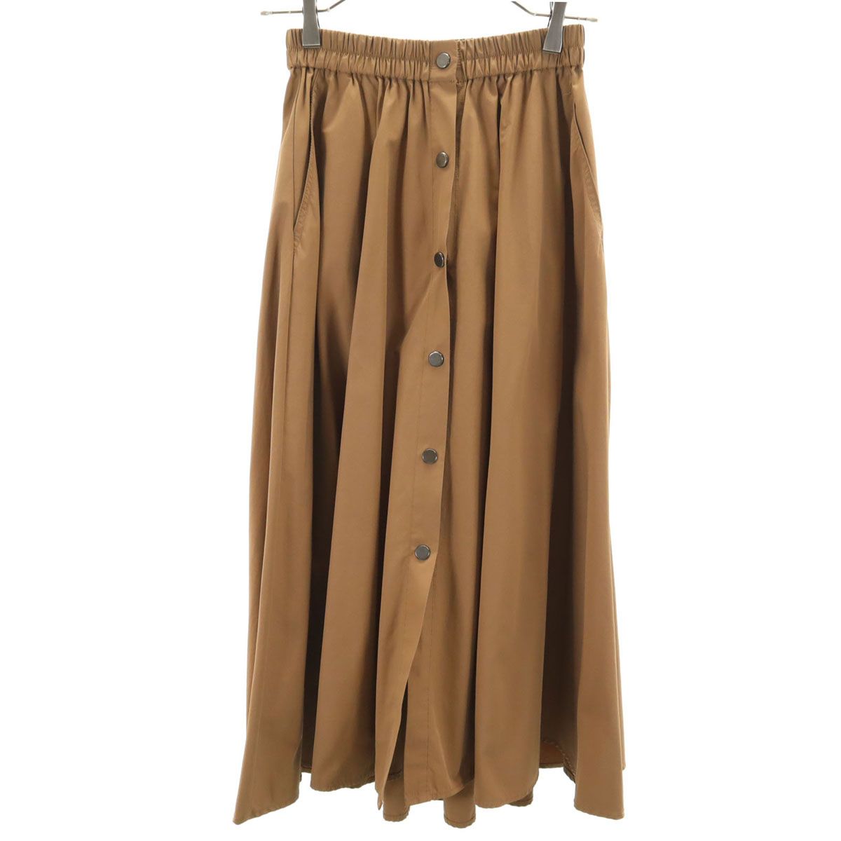 ZARA ロング丈 フロントボタン フレアスカート