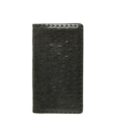 バレンシアガ 長財布 ブラック オーストリッチ メンズ BALENCIAGA 中古