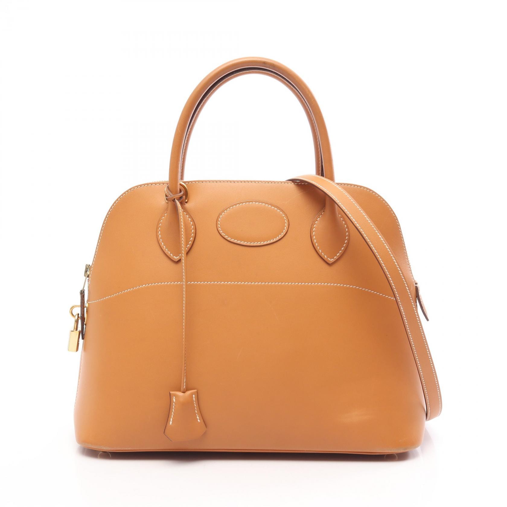 エルメス HERMES ボリード31 ナチュラル 2WAY ハンドバッグ バッグ レザー ヴォーシャモニー ナチュラル □G刻印(2003年製造) レディース ブラウン系 【中古】