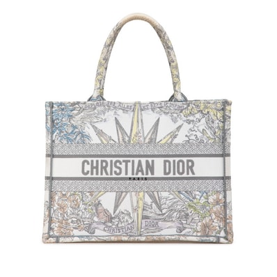 ディオール レーヴダンフィニ ブックトート トートバッグ 50-MA-0292 ホワイト マルチカラー ジャガード レディース Dior 中古