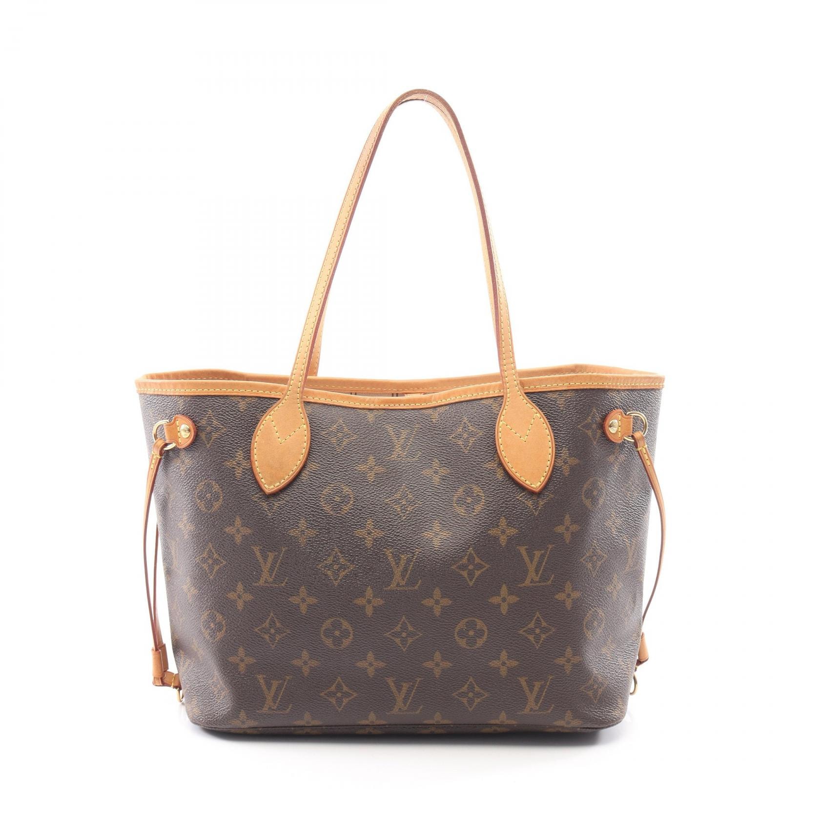 ルイ・ヴィトン LOUIS VUITTON ネヴァーフルPM トートバッグ バッグ PVCコーティングキャンバス レザー モノグラム レディース ブラウン系 M40155 【中古】