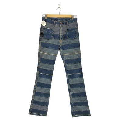 00S KINKY JEANS ツギハギウミヘビ加工フレアデニムパンツ【1141852511937】