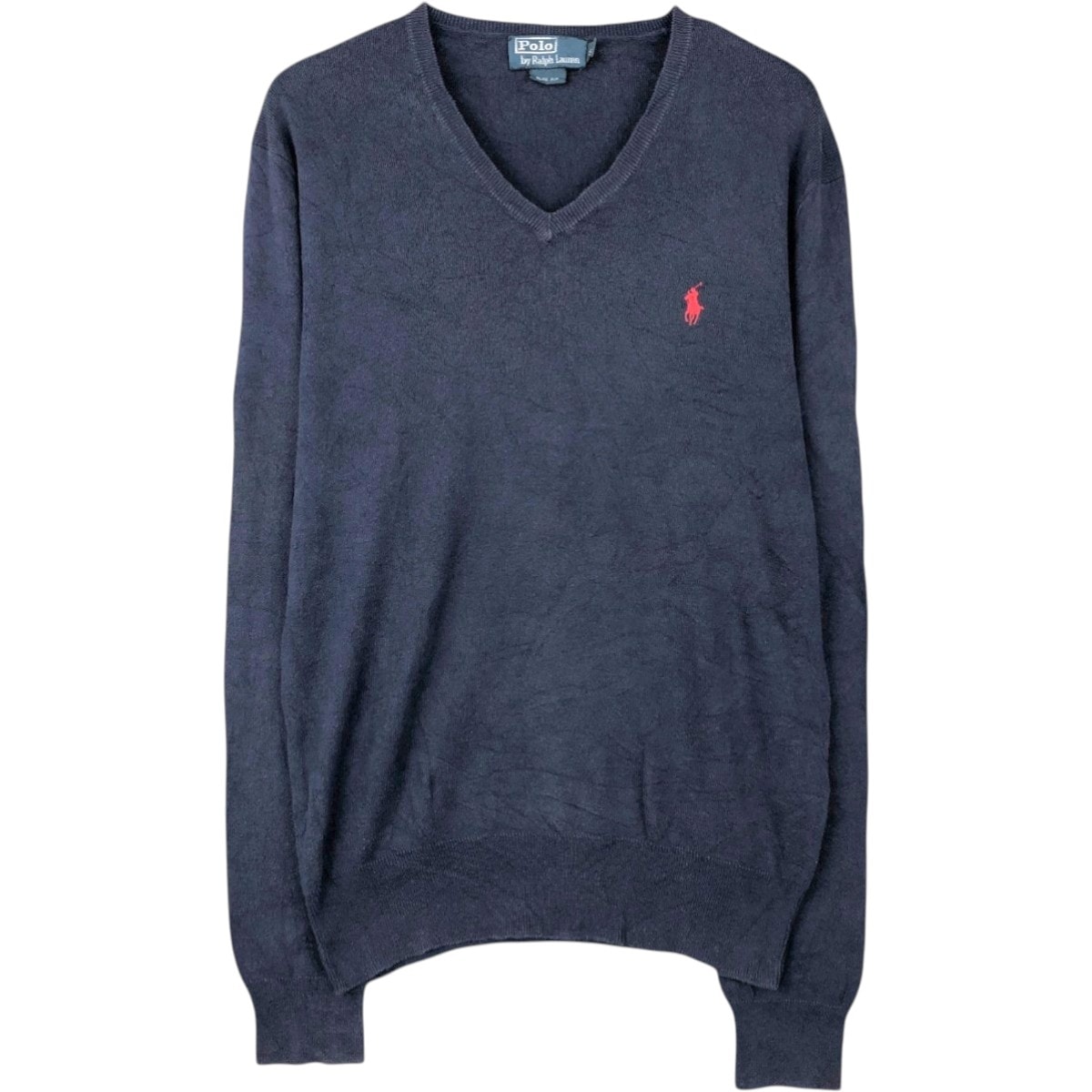 古着 ラルフローレン Ralph Lauren POLO by Ralph Lauren Vネック コットンニットセーター メンズS相当/eaa670154