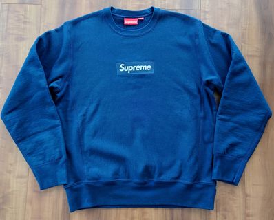 Supreme Box Logo Crewneck Sweatshirt "Navy" (18FW)