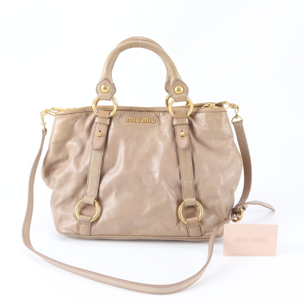 ■美品 ミュウミュウ ヴィッテロシャイン RN0685 ショルダーバッグ