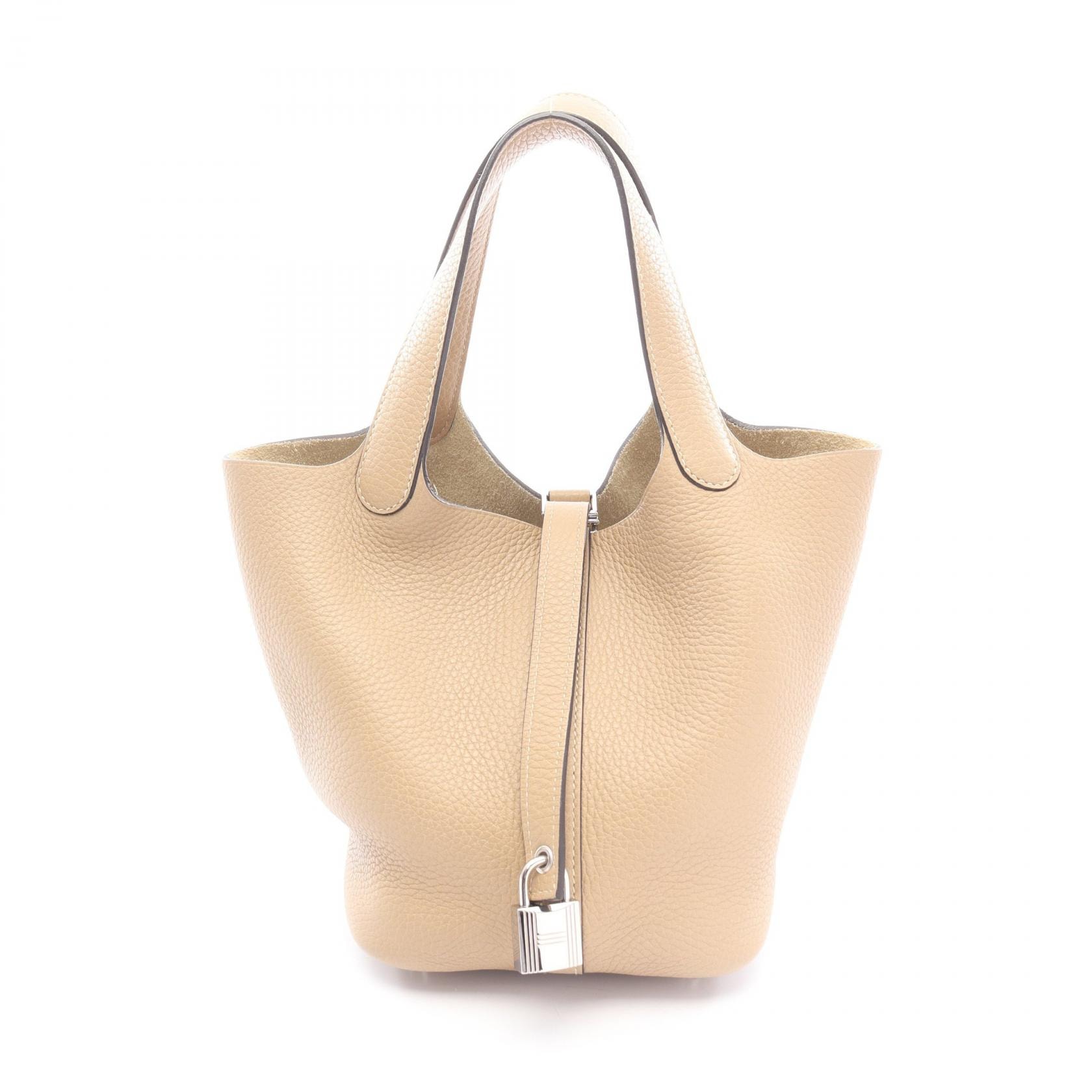 エルメス HERMES ピコタンロックPM ハンドバッグ バッグ レザー トリヨンクレマンス トリヨンクレマンス トレンチ X刻印(2016年製造) レディース ベージュ系 【中古】
