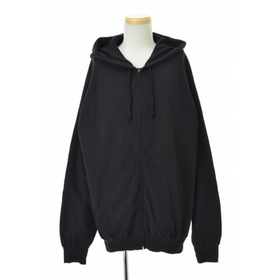 COMOLI LW Cotton French Terry Zip Parka "Black"