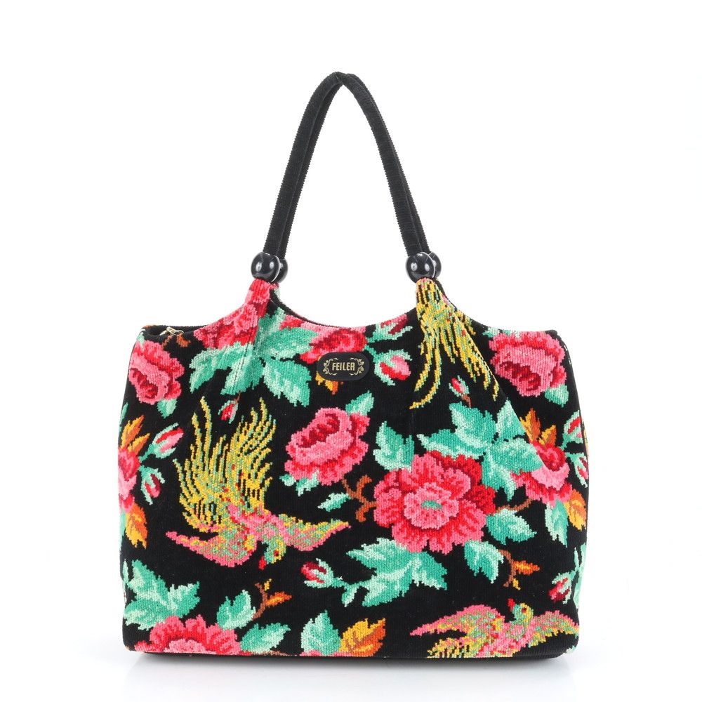 ■極美品 フェイラー パラディス フラワー 花柄トート バッグ