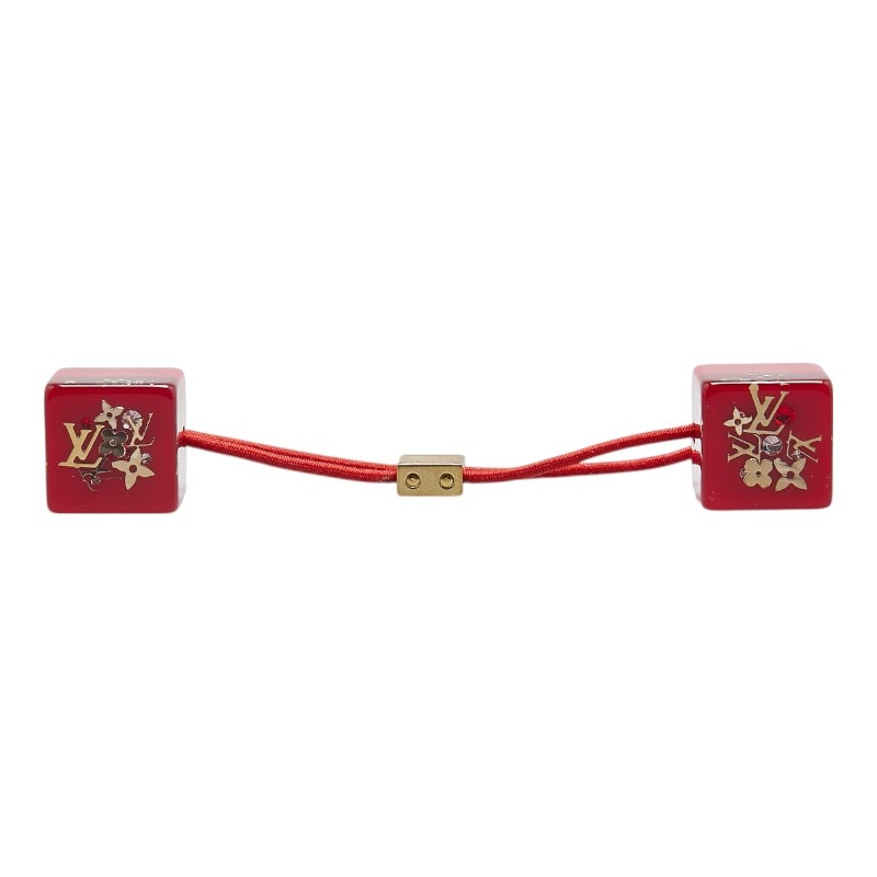 ルイ ヴィトン ヘアキューブ アンクルージョン ヘアゴム 髪飾り レッド プラスチック レディース LOUIS VUITTON 【中古】