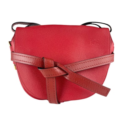 ロエベ LOEWE ショルダーバッグ ゲート スモール レザー レッド レディース【中古】 z8668