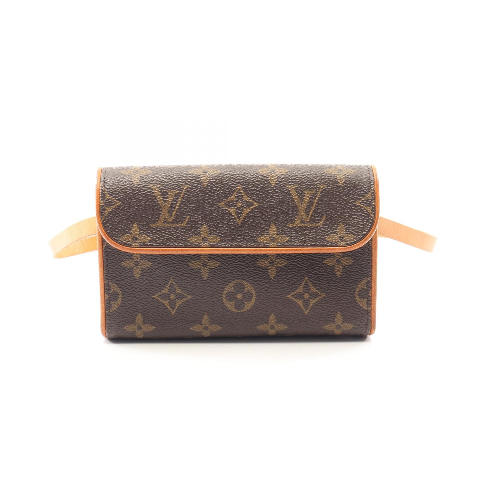 ルイ・ヴィトン LOUIS VUITTON ポシェットフロランティーヌ ウエストバッグ ボディバッグ バッグ PVCコーティングキャンバス レザー モノグラム レディース ブラウン系 M51855 【中古】