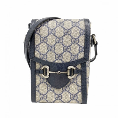 ★最終価格【6cd5265】グッチ ショルダーバッグ GGスプリーム 625615 PVC ネイビー シルバー金具【中古】レディース