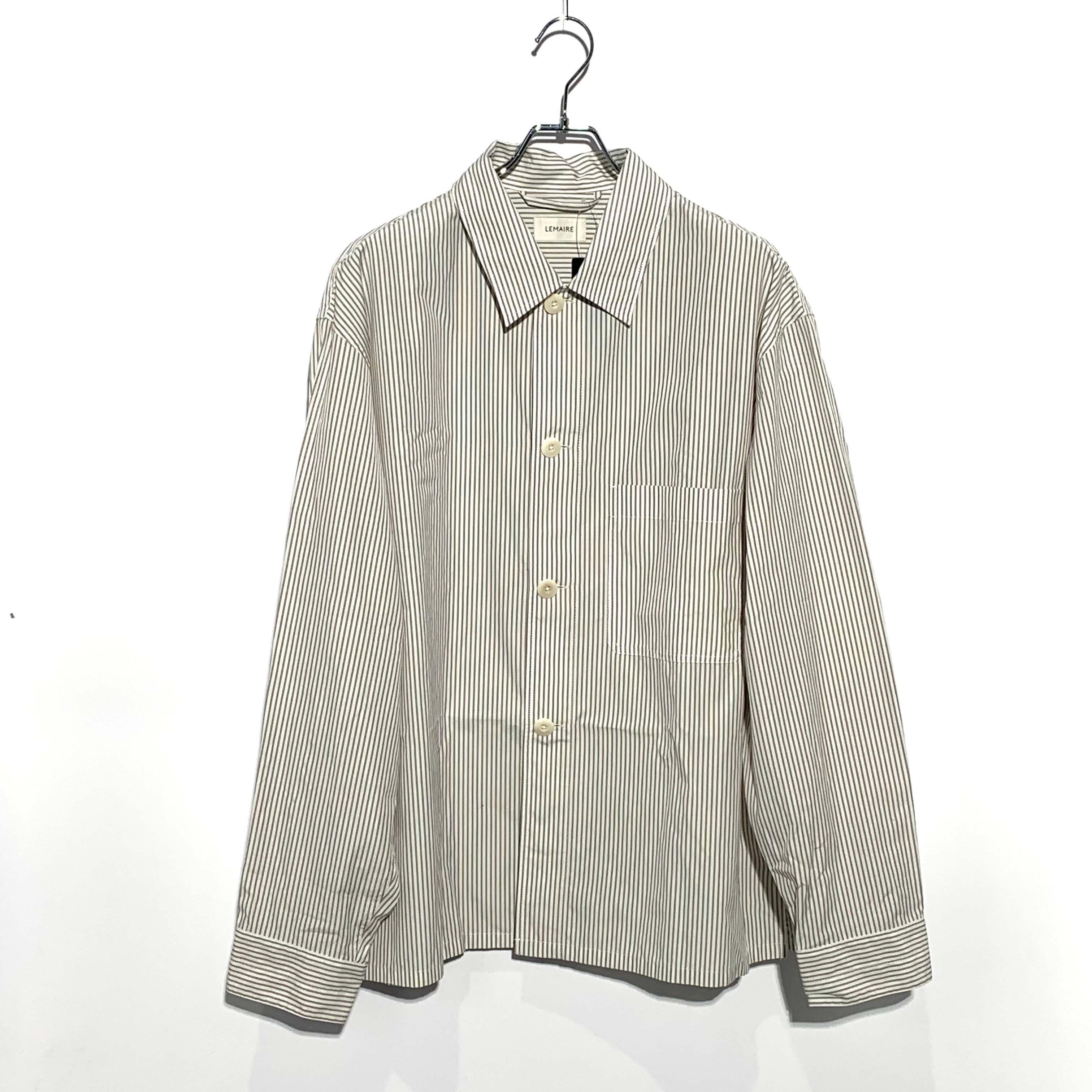 LEMAIRE Women's Embroidered Poplin Shirt "Stripped"
