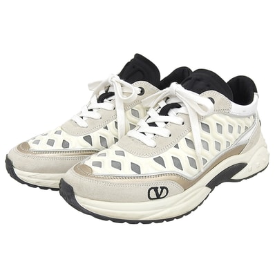 ヴァレンティノガラヴァーニ メッシュ×レザー スニーカー シューズ レディース ホワイト 36 SZEA5W2 36