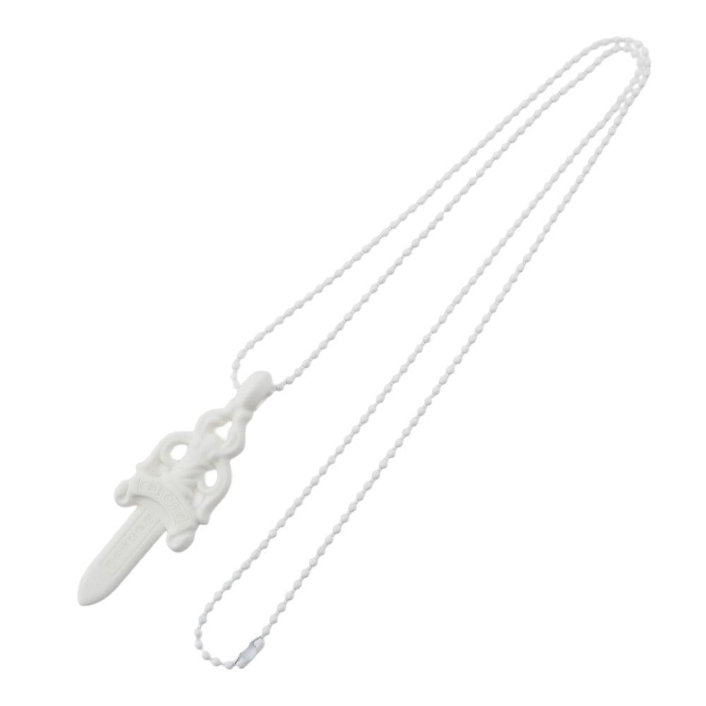 Chrome Hearts Rubber Large Dagger Silicon Necklace "White"