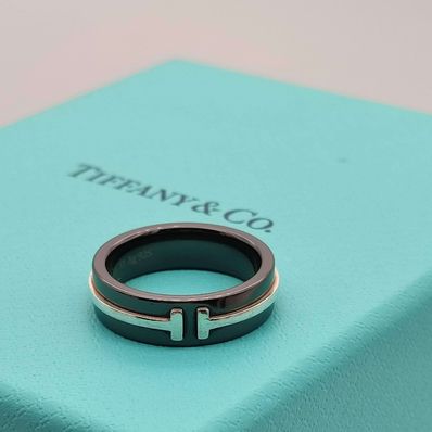 【美品】Tiffany ティファニー TTWО シルバー×チタンリング 11号