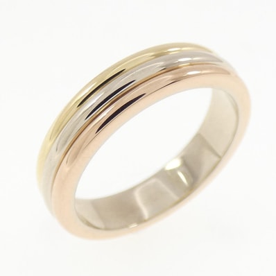 カルティエ スリーゴールドウェディング リング