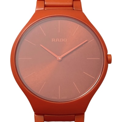 ☆☆RADO ラドー True Thinline Les Couleurs 世界限定999本 オレンジ クォーツ メンズ 腕時計 箱・取説有