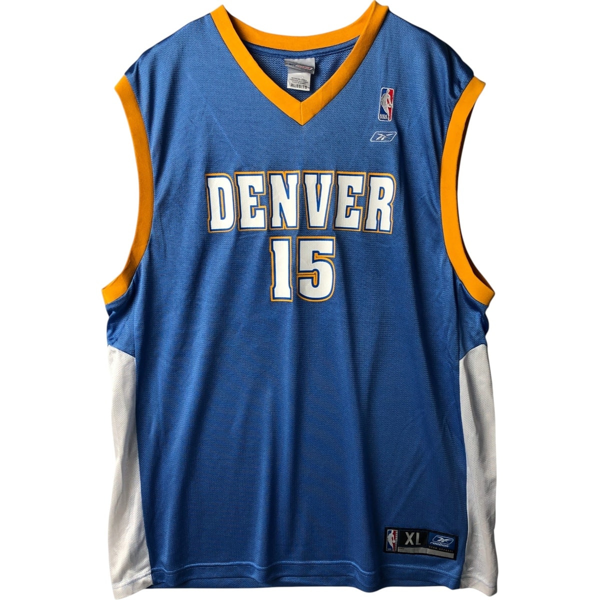 古着 00年代 リーボック Reebok NBA DENVER NUGGETS デンバー ナゲッツ Vネック ゲームシャツ レプリカユニフォーム メンズXL相当/eaa584589