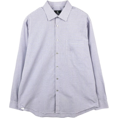 古着 90~00年代 カルバンクライン Calvin klein Regular Fit 長袖 コットンチェックシャツ メンズL相当/eaa662552
