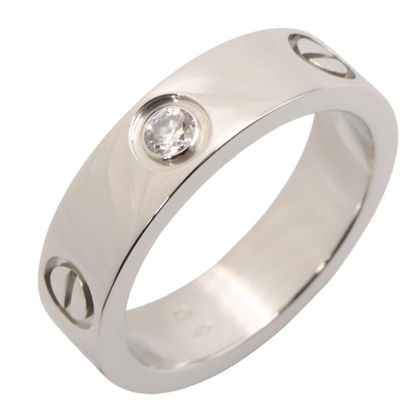 カルティエ CARTIER ラブリング 1PD リング・指輪 ジュエリー Pt950プラチナ ダイヤモンド レディース シルバー系 / クリア系 【中古】