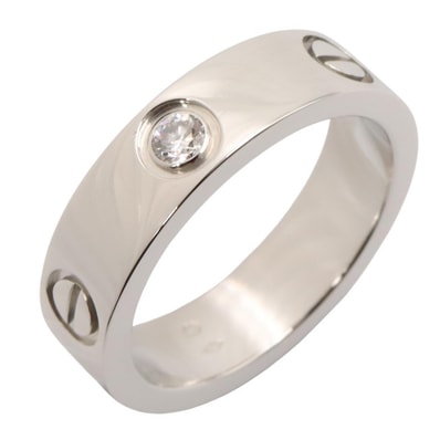 カルティエ CARTIER ラブリング 1PD リング・指輪 ジュエリー Pt950プラチナ ダイヤモンド レディース シルバー系 / クリア系 【中古】