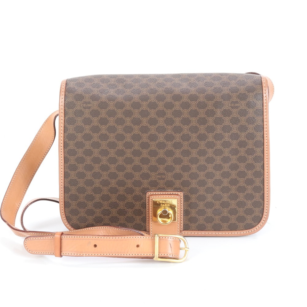 ■極美品 セリーヌ マカダムショルダーバッグ