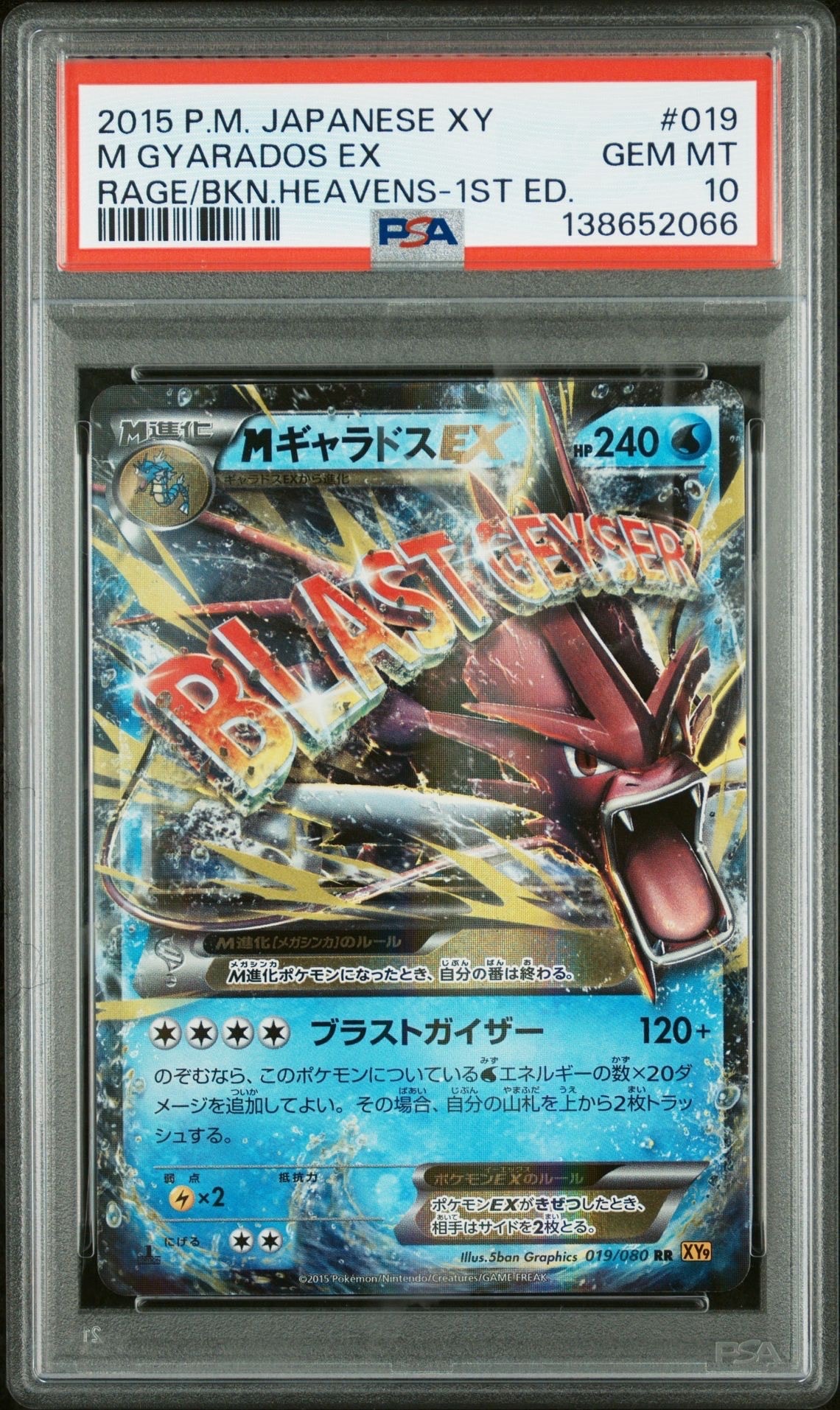 MギャラドスEX RR :1ED [XY9 019/080](拡張パック「破天の怒り」)