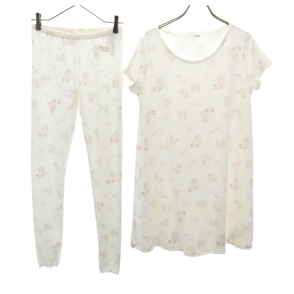 gelato pique フレンチスリーブ ルームウェア 上下セットアップ