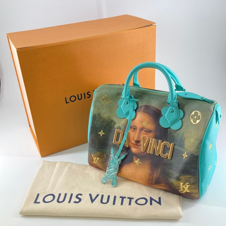 LOUIS VUITTON(ルイ・ヴィトン) モナリザ スピーディ30 ジェフ・クーンズコラボ M43311 ハンドバッグ ブルー