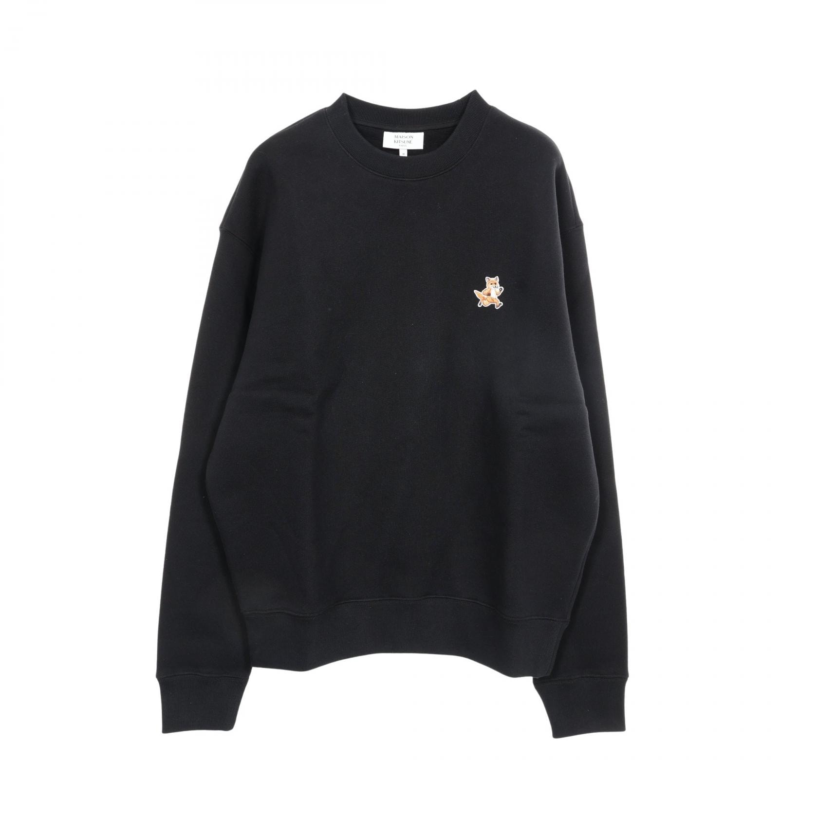 メゾンキツネ MAISON KITSUNE SPEEDY FOX PATCH COMFORT SWEATSHIRT スウェット 衣料品 トップス コットン メンズ レディース ブラック系 MM00313KM0307P199M 【新品】