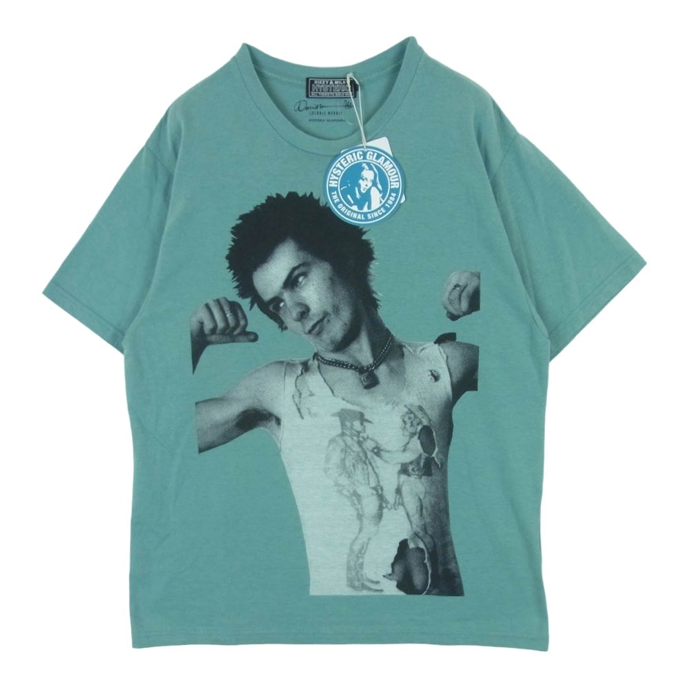 HYSTERIC GLAMOUR ヒステリックグラマー Tシャツ 25SS 02251CT16 DENNIS MORRIS/SID JULY’77 プリント 半袖 Tシャツ カットソー ブルー系 L【中古】