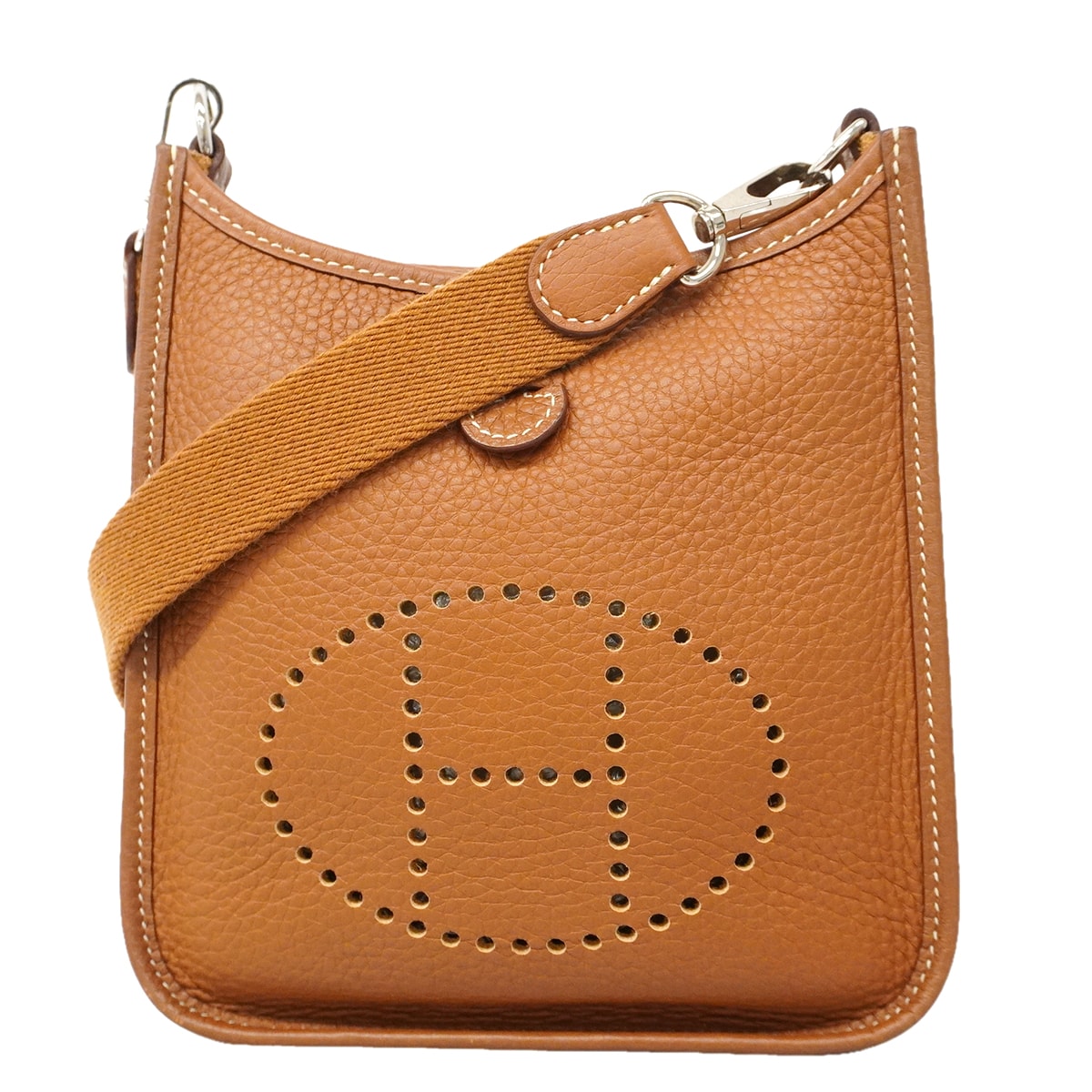 【6kd4134-h】エルメス ショルダーバッグ エヴリンTPM トリヨンクレマンス ゴールド シルバー金具 U刻印 2wayバッグ【中古】レディース