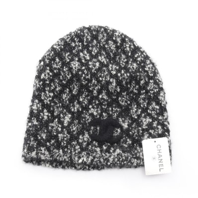 シャネル CHANEL ココマーク ニット帽 ニットキャップ 帽子 カシミヤ レディース ブラック系 【中古】