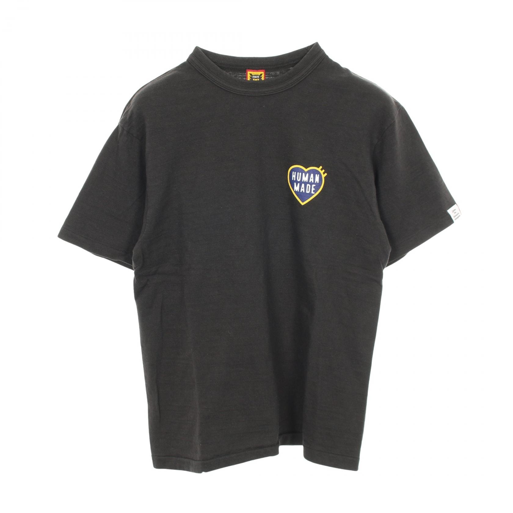 ヒューマンメード HUMAN MADE ハートプリント 半袖Tシャツ 衣料品 トップス コットン メンズ グレー系 【中古】