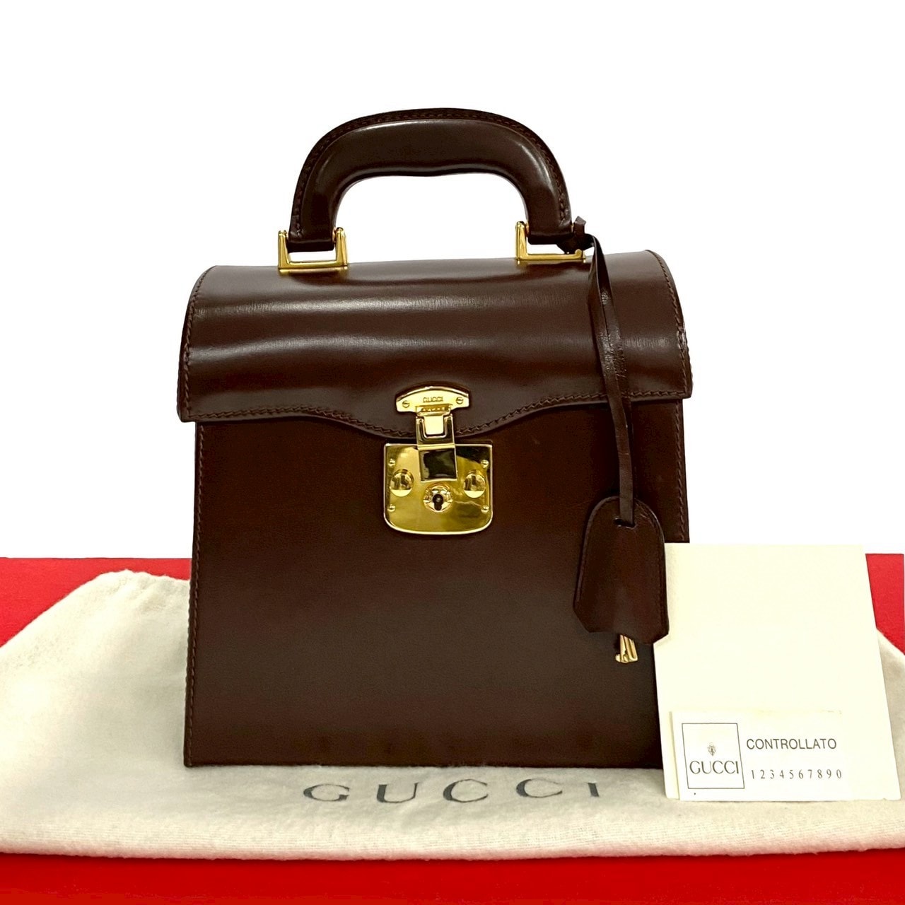 GUCCI グッチ レディロック レザー ハンドバッグ ブラウン
39696