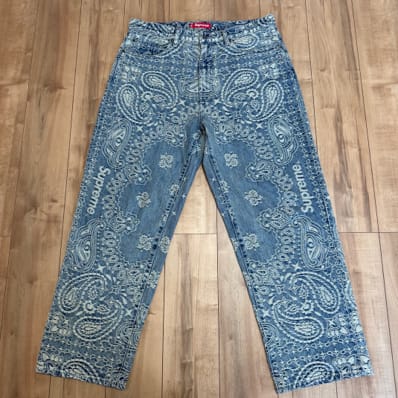 Supreme Bandana Jacquard Baggy Jean "Blue"