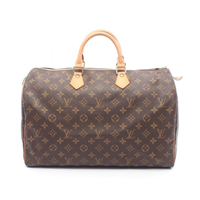 ルイ・ヴィトン LOUIS VUITTON スピーディ40 モノグラム ハンドバッグ バッグ PVCコーティングキャンバス レザー レディース ブラウン系 M41522 【中古】