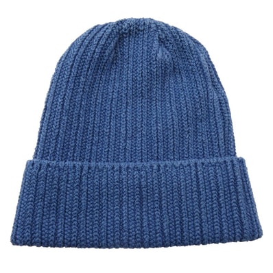 Ron Herman ロンハーマン ニットキャップ リブ編み ニット キャップ ビーニー ブルー系【中古】