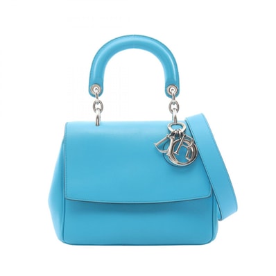 ディオール Dior ビーディオール ミニ 2WAY ハンドバッグ バッグ レザー レディース ブルー系 【中古】