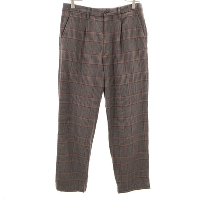 美品 JOURNAL STANDARD ジャーナルスタンダード グレンチェック タック パンツ S