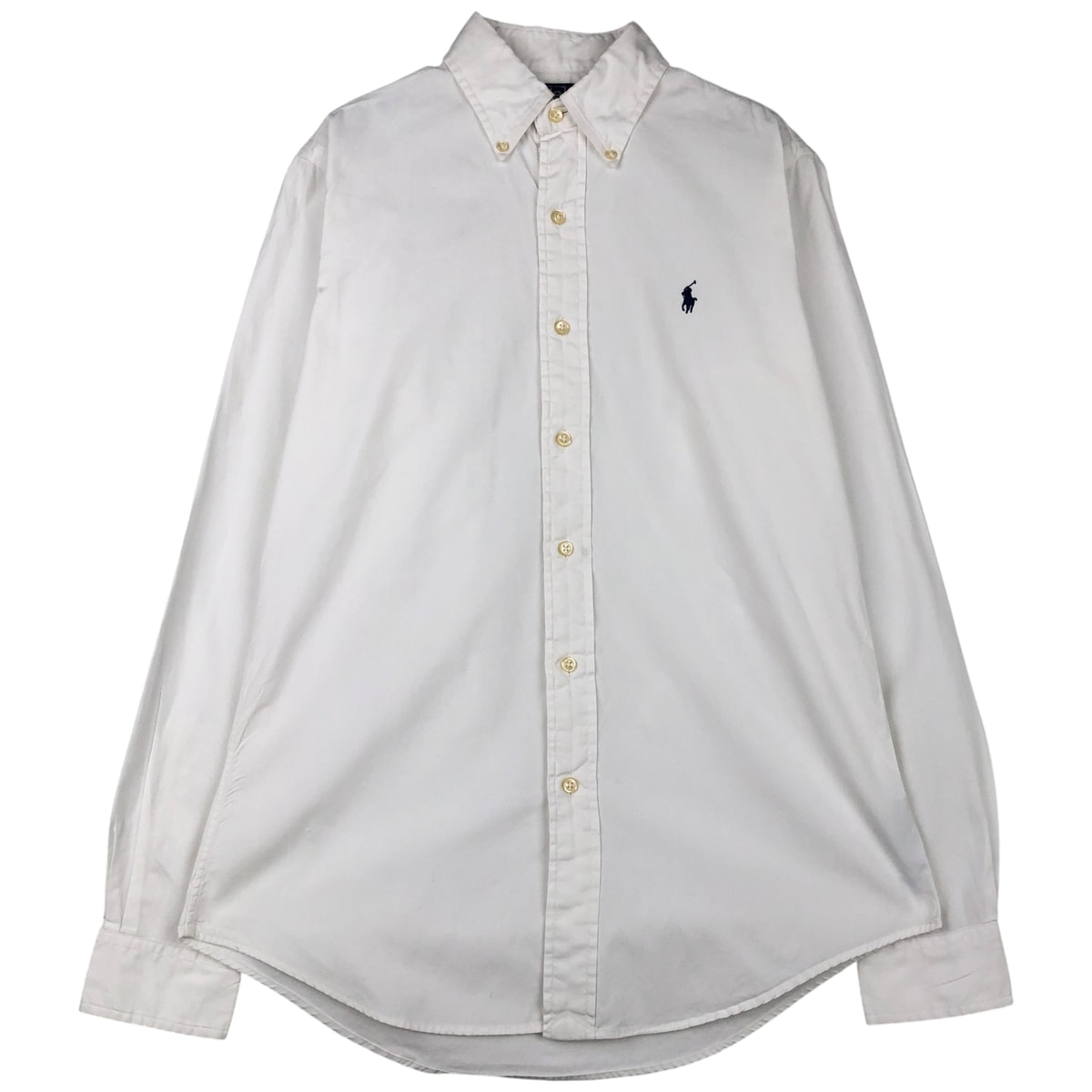 古着 ラルフローレン Ralph Lauren POLO by Ralph Lauren CUSTOM FIT 長袖 ボタンダウンシャツ メンズS相当/eaa459075