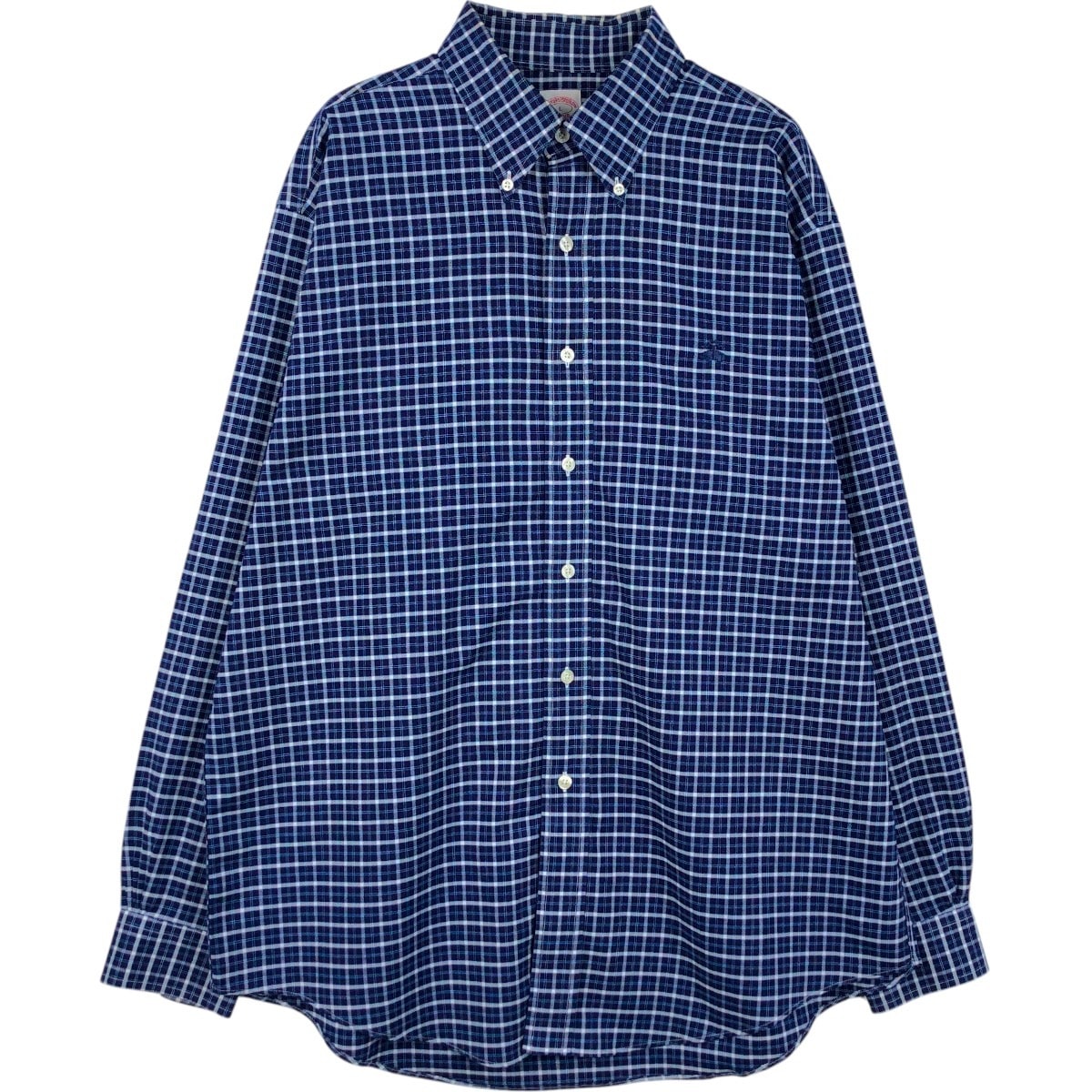 古着 ブルックスブラザーズ Brooks Brothers Est.1818 半袖 ボタンダウン チェックシャツ メンズL相当/eaa666461