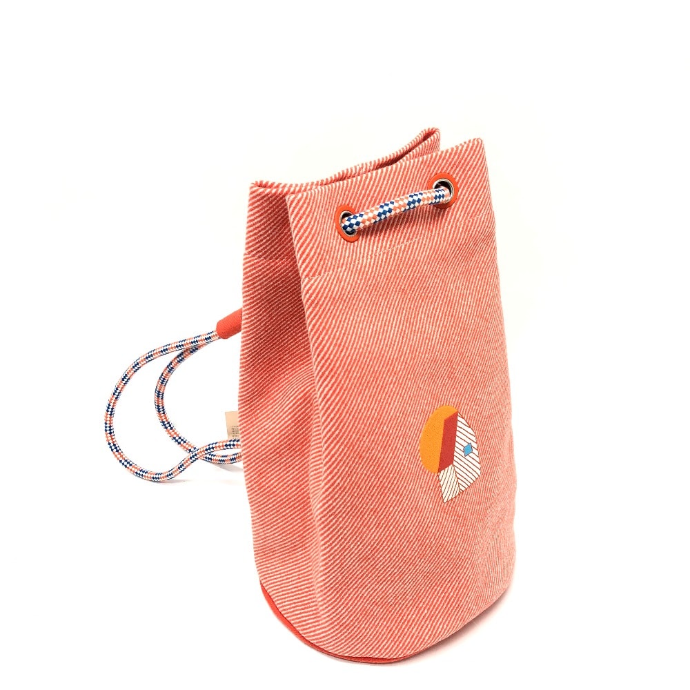 エルメス HERMES エポペ ダッフルバッグ 巾着 バッグ カバン 斜め掛けバック 肩掛けバッグ ショルダーバッグ キャンバス オレンジ 未使用