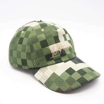 美品 LOUIS VUITTON ルイ・ヴィトン コットン ダモフラージュ キャップ M M7363M キャップ グリーン ベージュ ブラック コットン メンズ